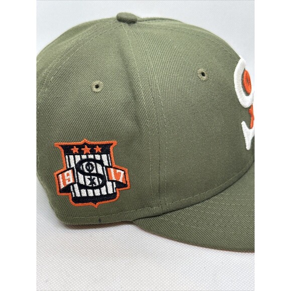 Chicago White Sox New Era MLB Cooperstown 59FIFTY Fitted Hat~7 Green Orange - Picture 4 of 8